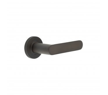 Burlington BUR25 Kensington Door Handle On Knurled Rose - Dark Bronze