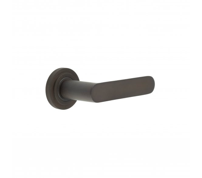 Burlington BUR25 Kensington Door Handle On Stepped Rose - Dark Bronze