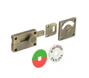 Burlington BUR2552 Bathroom Indicator Lock - Antique Brass