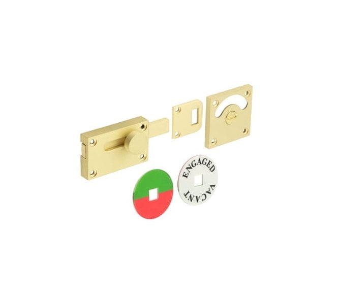 Burlington BUR2552 Bathroom Indicator Lock - Satin Brass