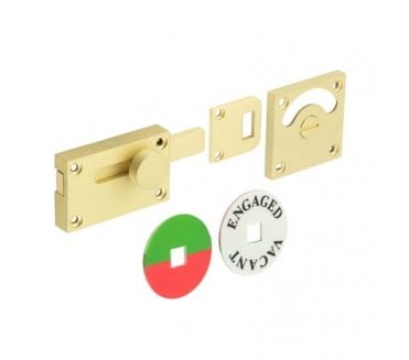 Burlington BUR2552 Bathroom Indicator Lock - Satin Brass