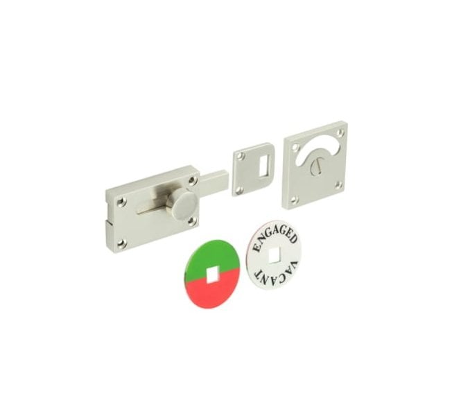 Burlington BUR2552 Bathroom Indicator Lock - Satin Nickel