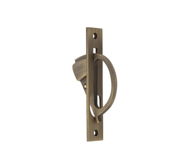 Burlington BUR280 Pocket Door Gravity Edge Pull - Antique Brass