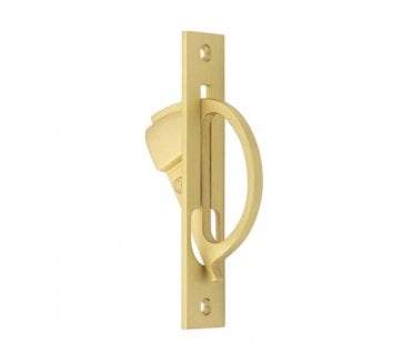 Burlington BUR280 Pocket Door Gravity Edge Pull - Satin Brass