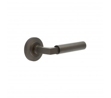 Burlington BUR30 Westminster Door Handle On Chamfered Rose - Dark Bronze