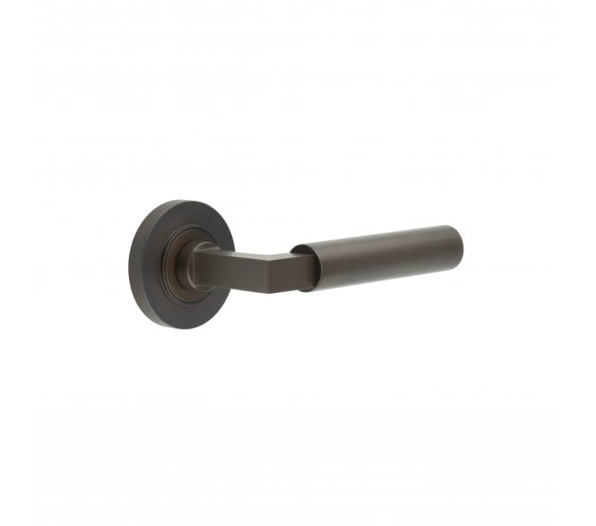 Burlington BUR30 Westminster Door Handle On Plain Rose - Dark Bronze