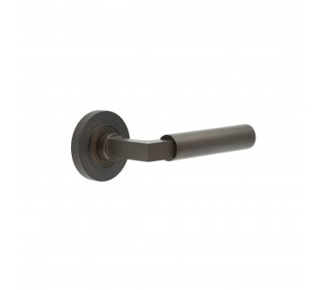 Burlington BUR30 Westminster Door Handle On Plain Rose - Dark Bronze
