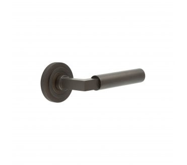 Burlington BUR30 Westminster Door Handle On Stepped Rose - Dark Bronze
