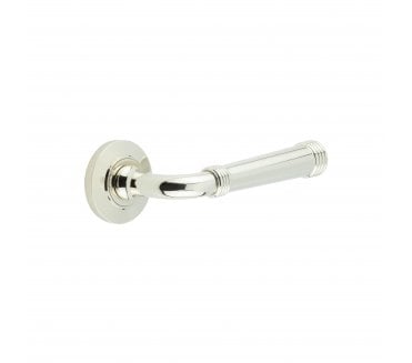 Burlington BUR35 Highgate Door Handle On Chamfered Rose - Polished Nickel