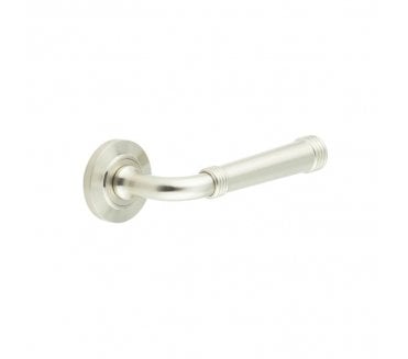 Burlington BUR35 Highgate Door Handle On Chamfered Rose - Satin Nickel