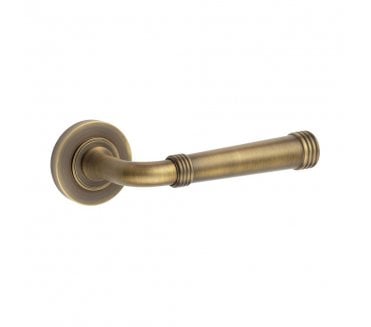 Burlington BUR35 Highgate Door Handle On Plain Rose - Antique Brass