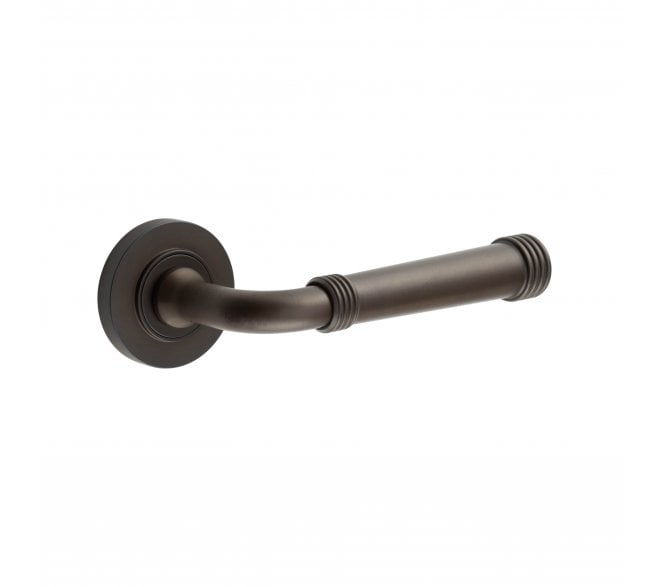 Burlington BUR35 Highgate Door Handle On Plain Rose - Dark Bronze