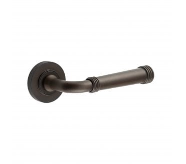 Burlington BUR35 Highgate Door Handle On Plain Rose - Dark Bronze