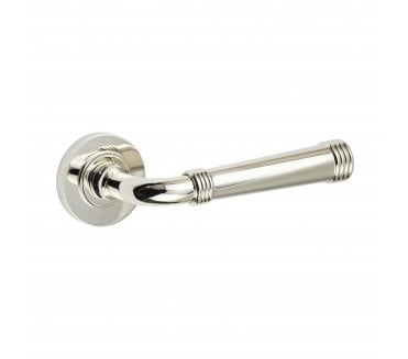 Burlington BUR35 Highgate Door Handle On Plain Rose - Polished Nickel