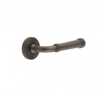 Burlington BUR35 Highgate Door Handle On Reeded Rose - Dark Bronze