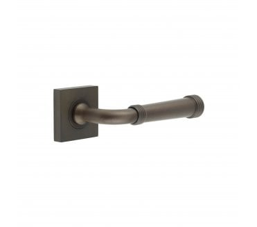 Burlington BUR35 Highgate Door Handle On Square Plain Rose - Dark Bronze