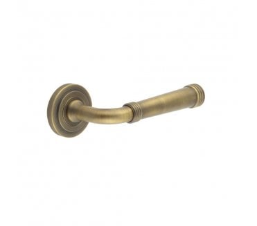 Burlington BUR35 Highgate Door Handle On Stepped Rose - Antique Brass