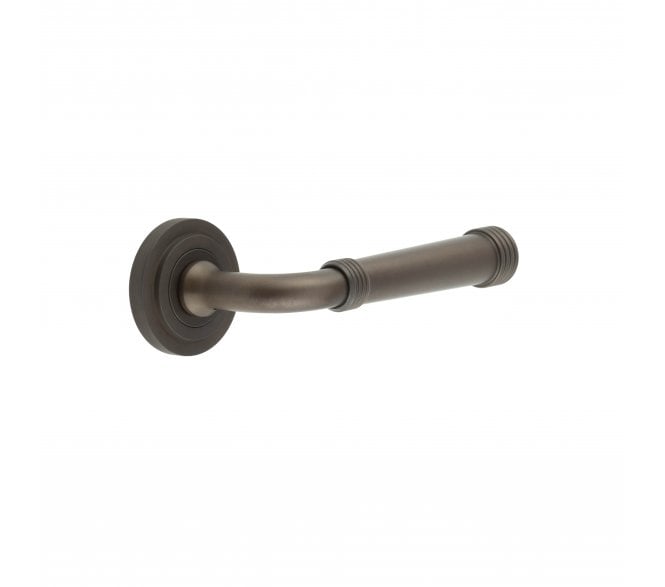 Burlington BUR35 Highgate Door Handle On Stepped Rose - Dark Bronze