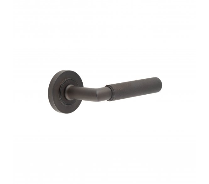 Burlington BUR40 Piccadilly Door Handle On Plain Rose - Dark Bronze
