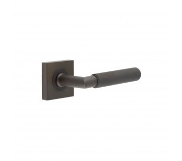 Burlington BUR40 Piccadilly Door Handle On Square Plain Rose - Dark Bronze