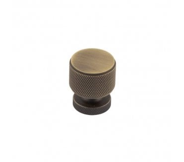 Burlington BUR400 Piccadilly Knurled Cabinet Knob - Antique Brass