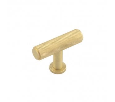 Burlington BUR401 Piccadilly Knurled T-Bar Knob - Satin Brass