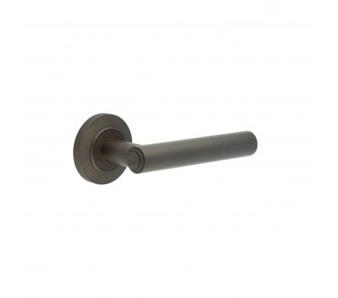 Burlington BUR45 Richmond Door Handle On Chamfered Rose - Dark Bronze