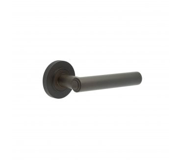 Burlington BUR45 Richmond Door Handle On Knurled Rose - Dark Bronze