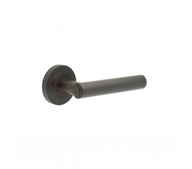 Burlington BUR45 Richmond Door Handle On Plain Rose - Dark Bronze