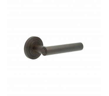 Burlington BUR45 Richmond Door Handle On Reeded Rose - Dark Bronze