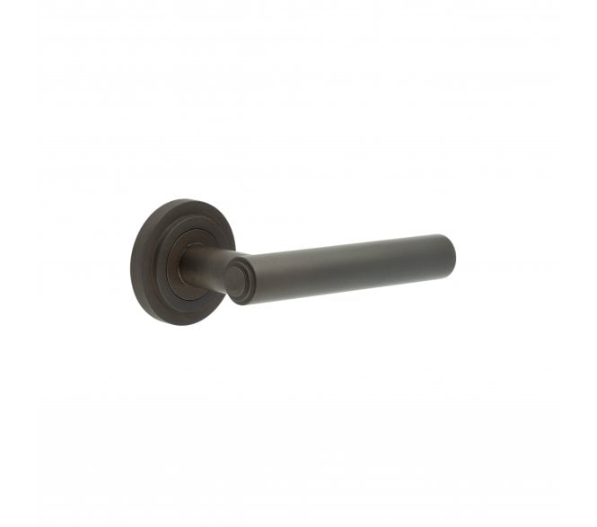 Burlington BUR45 Richmond Door Handle On Stepped Rose - Dark Bronze