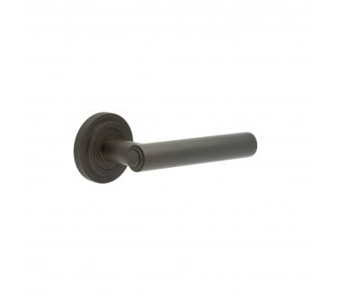 Burlington BUR45 Richmond Door Handle On Stepped Rose - Dark Bronze