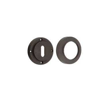 Burlington BUR60 Standard Keyhole Escutcheon on Chamfered Rose - Dark Bronze