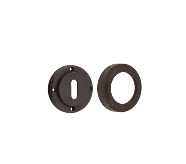 Burlington BUR60 Standard Keyhole Escutcheon on Stepped Rose - Dark Bronze