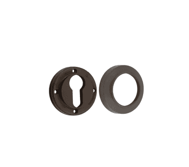 Burlington BUR61 Euro Profile Escutcheon on Chamfered Rose - Dark Bronze