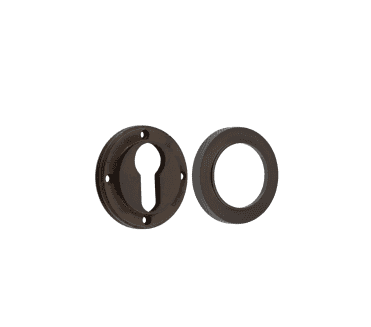 Burlington BUR61 Euro Profile Escutcheon on Knurled Rose - Dark Bronze