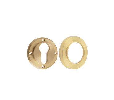 Burlington BUR61 Euro Profile Escutcheon on Plain Rose - Satin Brass
