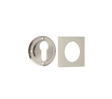 Burlington BUR61 Euro Profile Escutcheon on Square Plain Rose - Satin Nickel