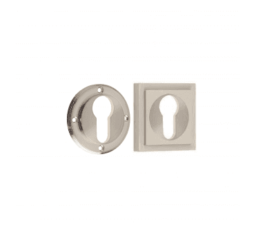 Burlington BUR61 Euro Profile Escutcheon on Square Stepped Rose - Satin Nickel