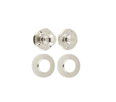 Burlington BUR80 Bathroom Turn & Release On Knurled Rose - Polished Nickel