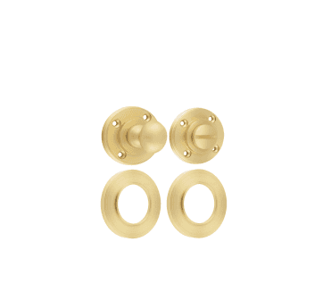 Burlington BUR80 Bathroom Turn & Release On Plain Rose - Satin Brass