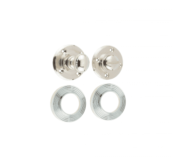 Burlington BUR80 Bathroom Turn & Release On Reeded Rose - Polished Nickel