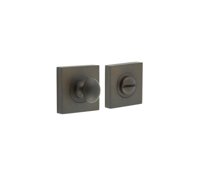 Burlington BUR80 Bathroom Turn & Release On Square Plain Rose - Dark Bronze