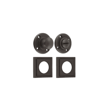 Burlington BUR80 Bathroom Turn & Release On Square Stepped Rose - Dark Bronze