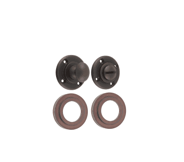 Burlington BUR80 Bathroom Turn & Release On Stepped Rose - Dark Bronze