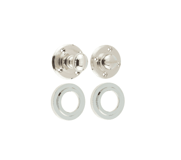 Burlington BUR80 Bathroom Turn & Release On Stepped Rose - Polished Nickel