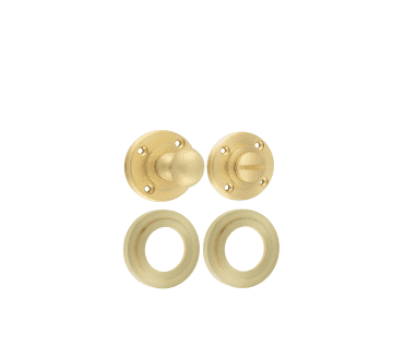 Burlington BUR80 Bathroom Turn & Release On Stepped Rose - Satin Brass