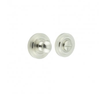 Burlington BUR80 Bathroom Turn & Release On Stepped Rose - Satin Nickel