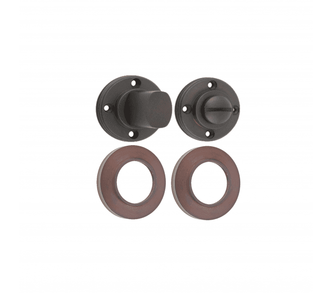 Burlington BUR81 Bathroom Turn & Release On Chamfered Rose - Dark Bronze