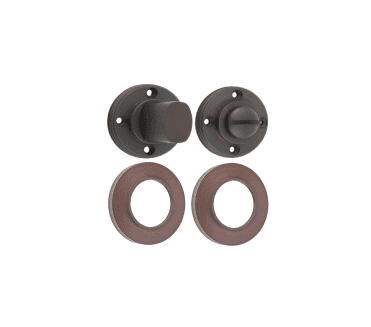 Burlington BUR81 Bathroom Turn & Release On Chamfered Rose - Dark Bronze